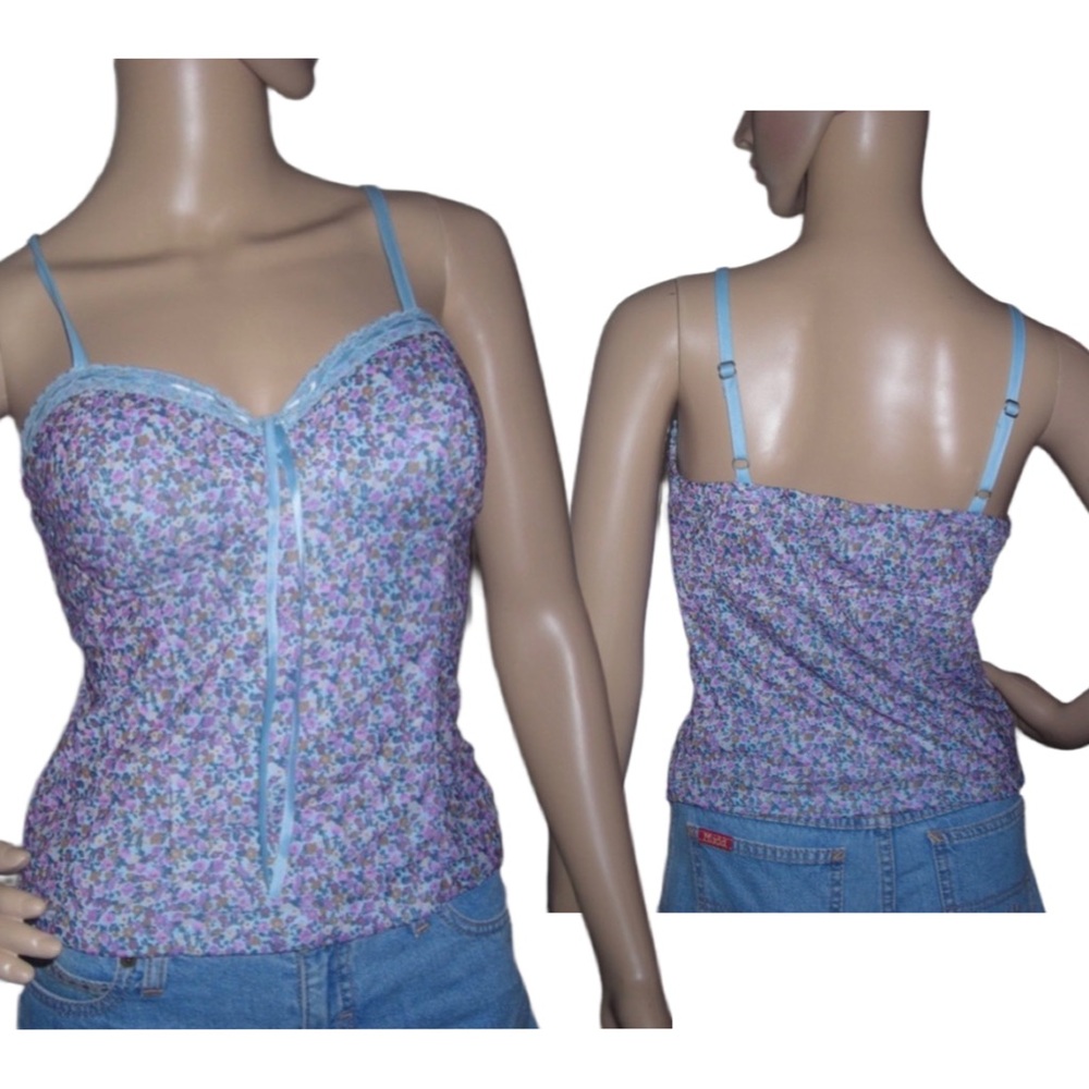 floral pajama-style cami top